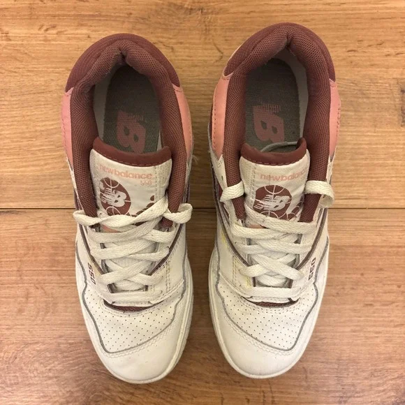 NEW BALANCE 550 Sneakers Red Rouge White Women Size 8 Casual Everyday Comfort - Picture 6 of 14